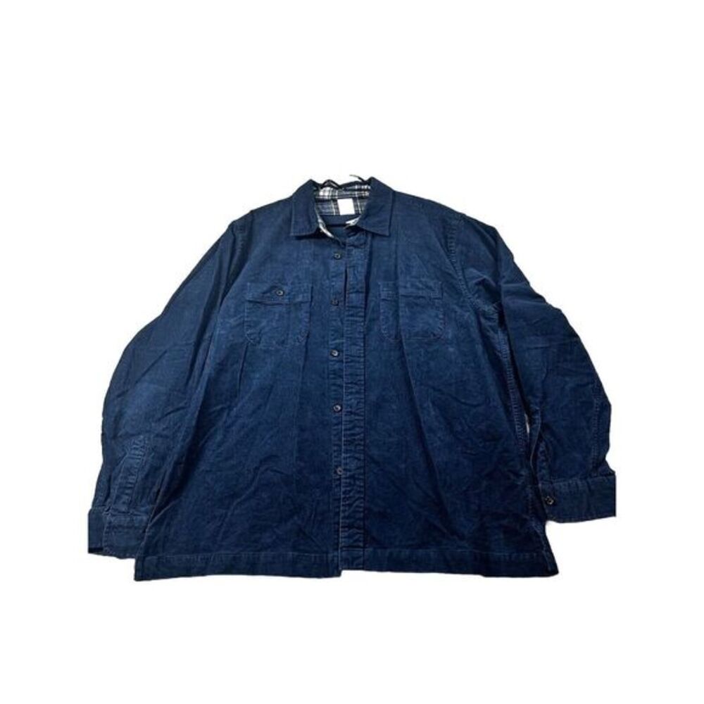Brooks Brothers Mens Shirt Large Navy Corduroy Long Sleeve‎ Regular